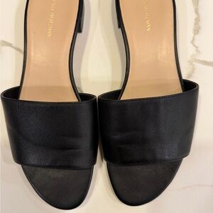 Stuart Weitzman Black Slide Sandals -like new -dust bag included
